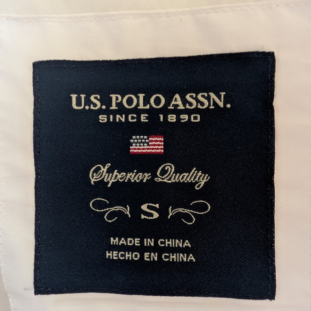 US Polo Assn White Bomber Jacket Size S - Picture 2 of 7